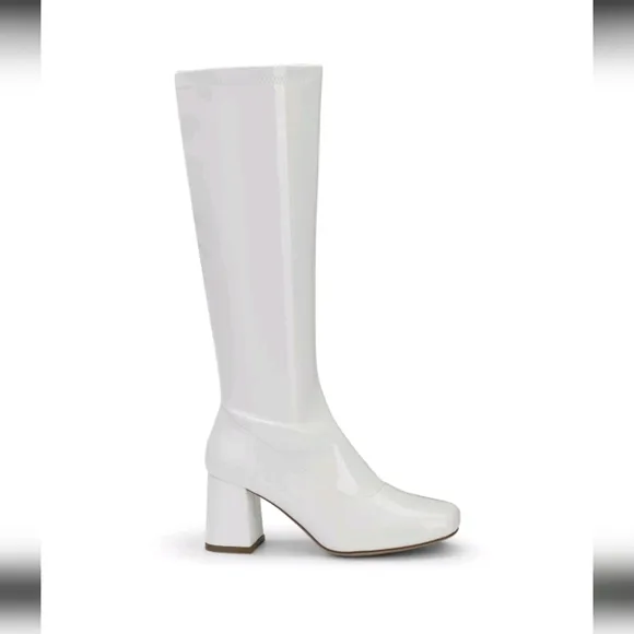 Women Gogo Boots Fashionable Square Toe Chunky Classic Knee High Boots For Women
