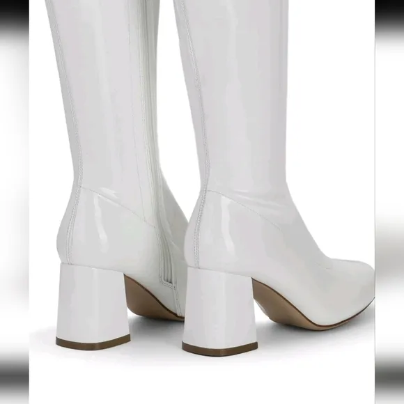 Women Gogo Boots Fashionable Square Toe Chunky Classic Knee High Boots For Women