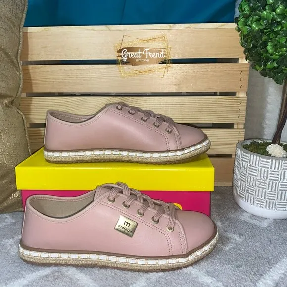 Women Pale Pink Espadrilles Casual Sneakers