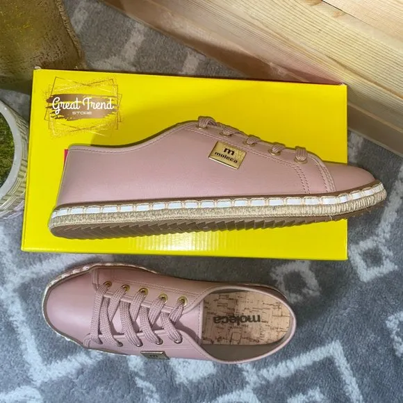 Women Pale Pink Espadrilles Casual Sneakers