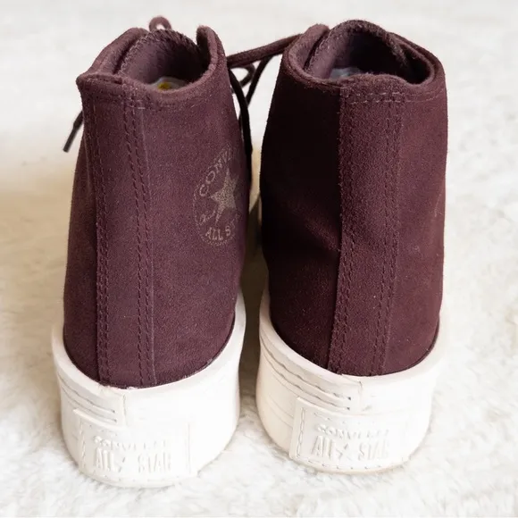 Women's Burgundy High-Top Sneakers