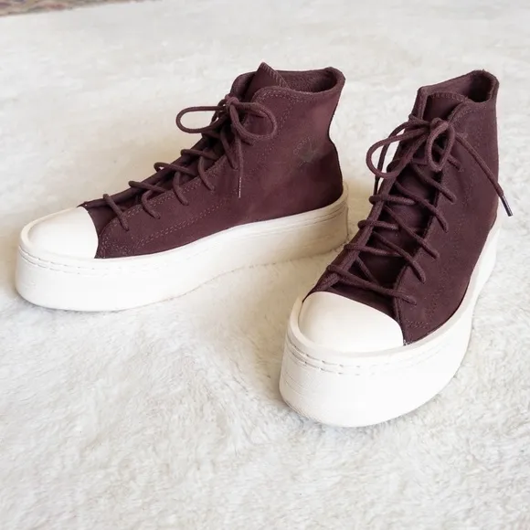 Women's Burgundy High-Top Sneakers
