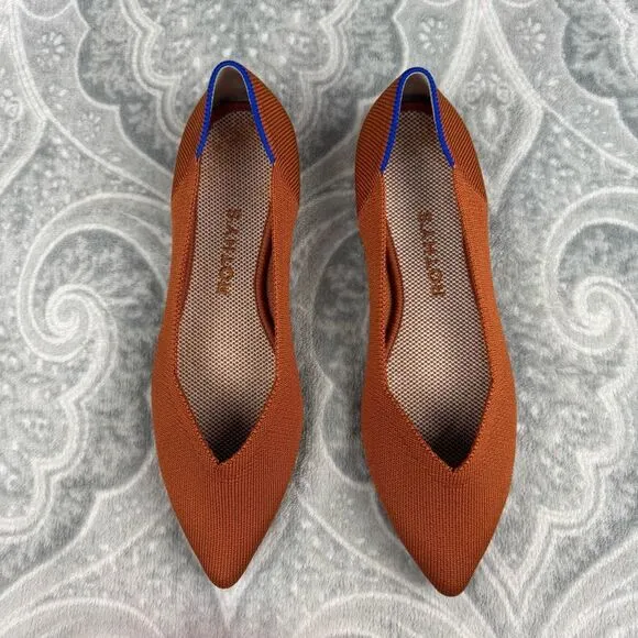 Womens Rothys Pointed Toe Flats Color Fawn