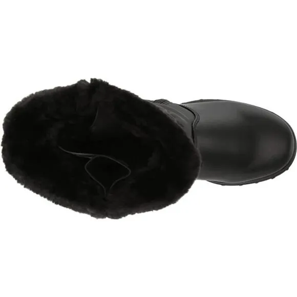 Women's Snow Boots with Zipper Winter Built for Comfort - Black