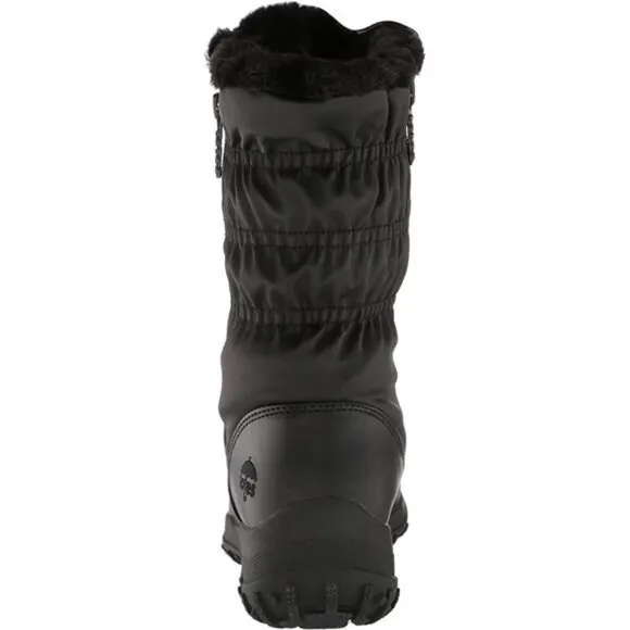 Women's Snow Boots with Zipper Winter Built for Comfort - Black