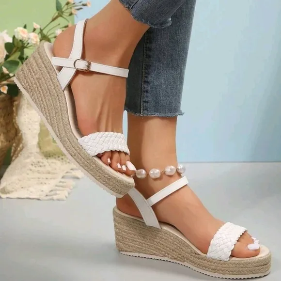Women's Summer Woven Upper Platform Wedge Sandals