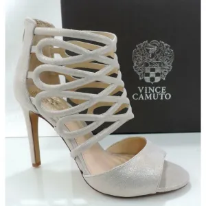 Women's Vince Camuto Kirsi Strappy Dress High Heel Caged Sandals Gold Size 7.5