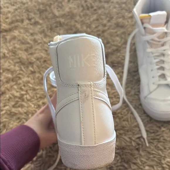 Women's White High-Top Sneakers