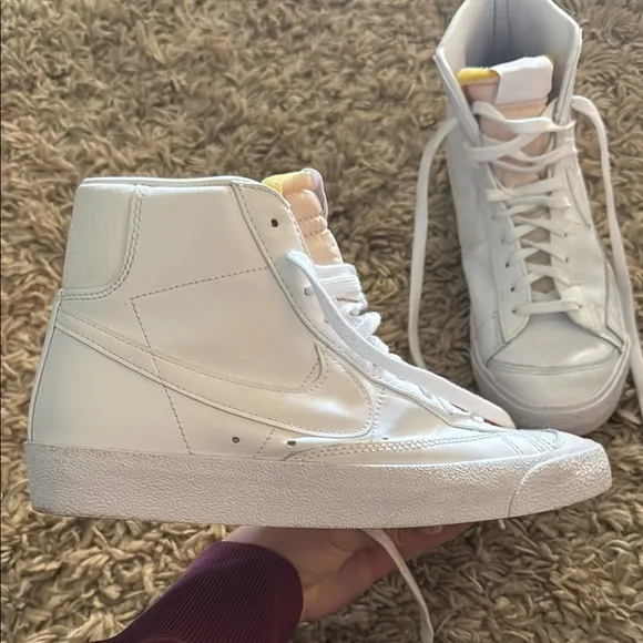 Women's White High-Top Sneakers