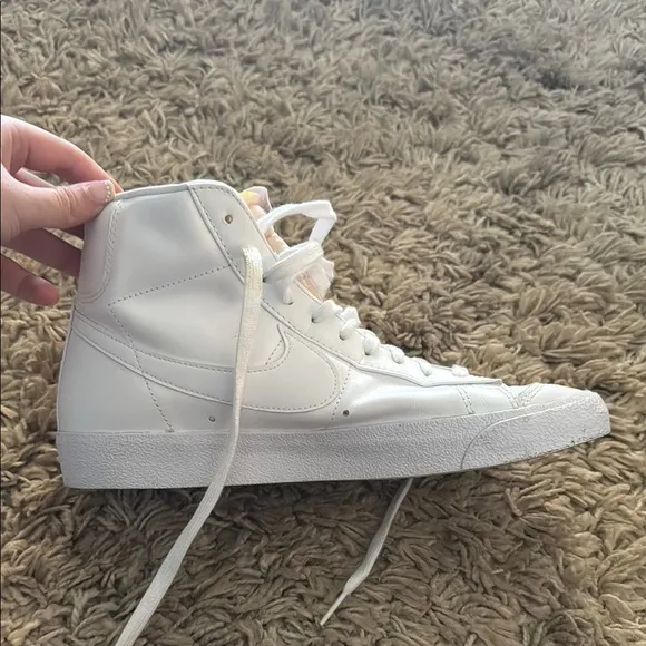Women's White High-Top Sneakers