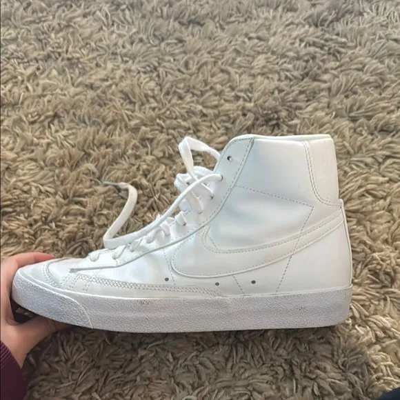 Women's White High-Top Sneakers