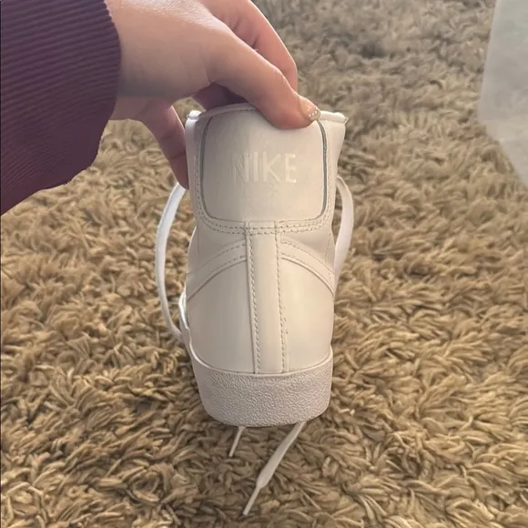 Women's White High-Top Sneakers