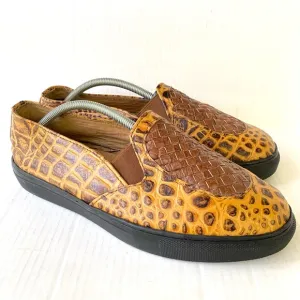 Woven Leather Loafer Slip On Shoes Made In Ghana