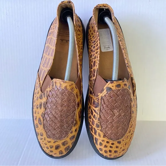 Woven Leather Loafer Slip On Shoes Made In Ghana
