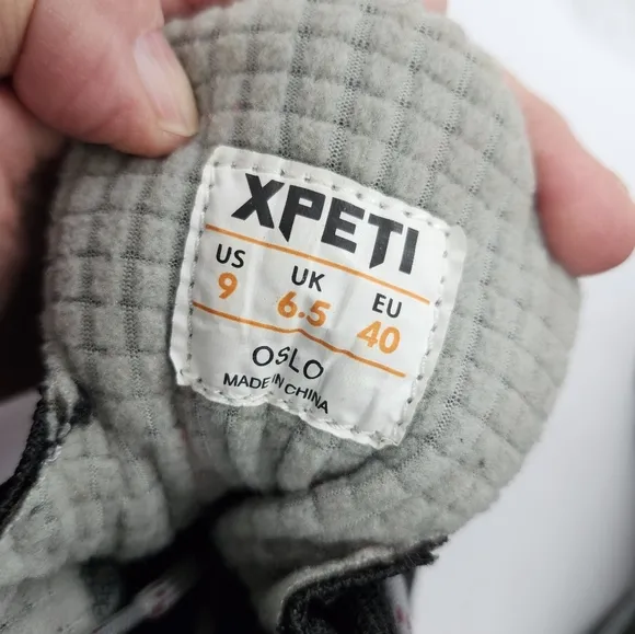 XPETI Osto Gray Hiking Boots Insulated Waterproof Sz 9