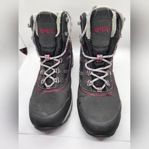 XPETI Osto Gray Hiking Boots Insulated Waterproof Sz 9