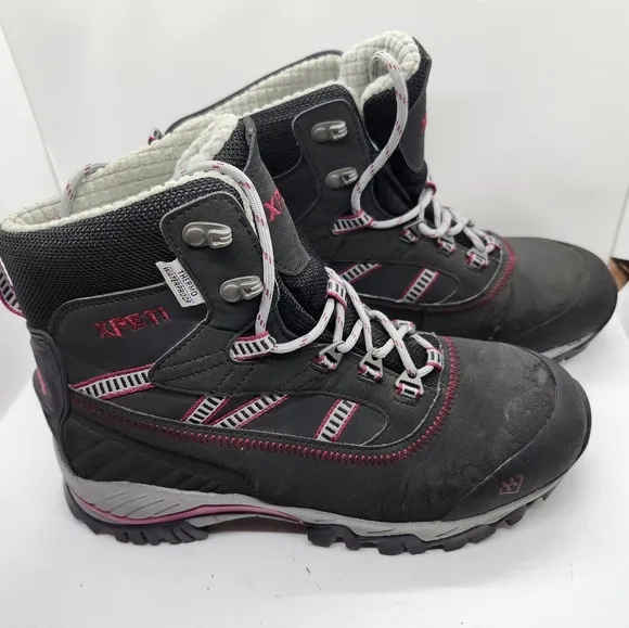 XPETI Osto Gray Hiking Boots Insulated Waterproof Sz 9