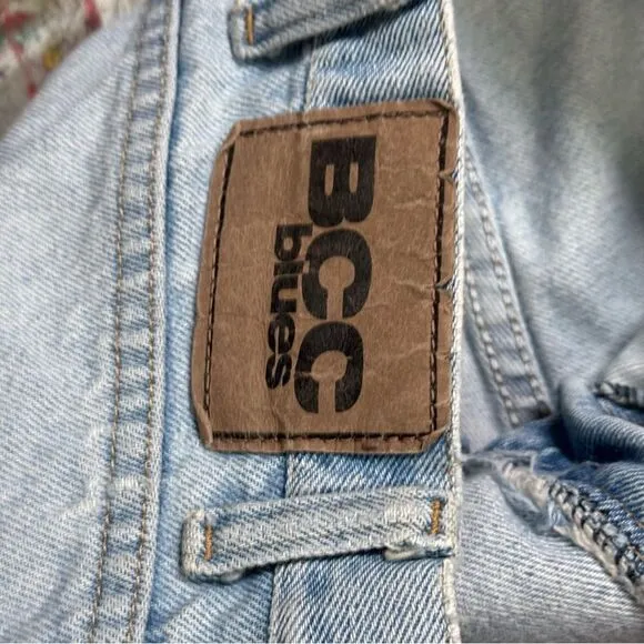Y2K BCC Blues Distressed Light Wash Jeans - Men’s 36x30 - Camo-Lined Rips