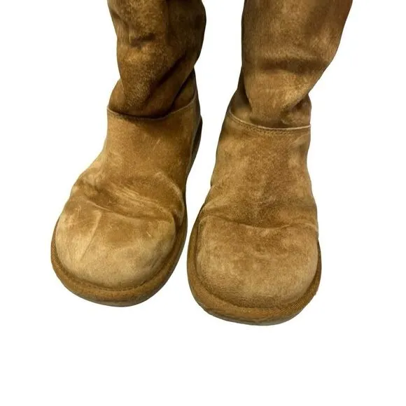Y2K Snow Bunny UGG Tie Up Lace Boots sz 8