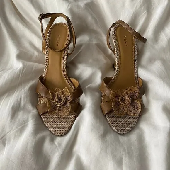 Y2k summer wedges floral embroidered strappy platform sandals