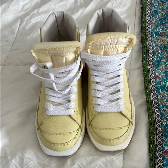 Yellow High-Top Sneakers