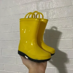 Yellow Rubber Toddler Rain Boots Zoogs