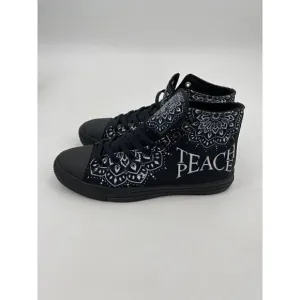 Yes We Vibe High Top Sneakers Black Teach Peace Rare Mens Size 9.5 Wmns 11
