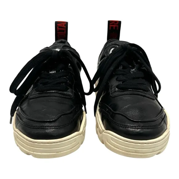 Zadig &amp; Voltaire Blaze Black Genuine Leather Chunky Comfort Sneakers Womens 38