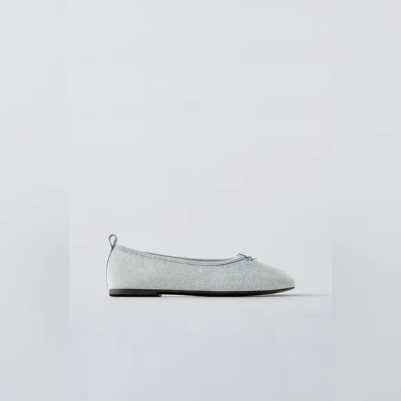 ZARA DENIM BALLET FLATS