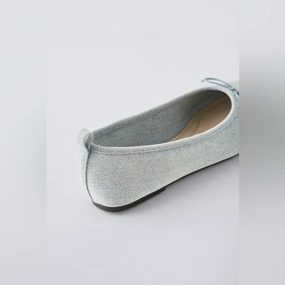 ZARA DENIM BALLET FLATS