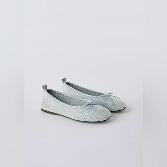 ZARA DENIM BALLET FLATS
