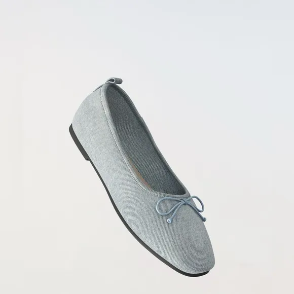 ZARA DENIM BALLET FLATS