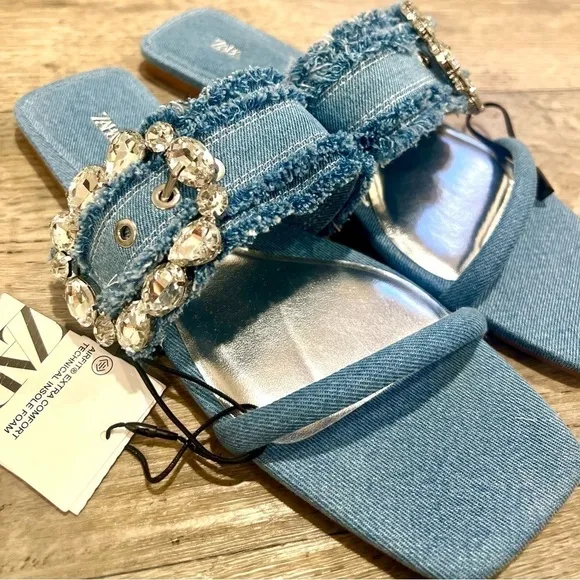 ZARA Embellished Slides