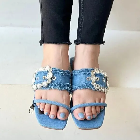 ZARA Embellished Slides