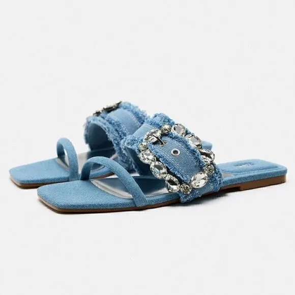 ZARA Embellished Slides