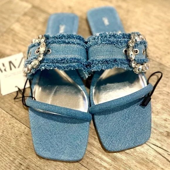 ZARA Embellished Slides