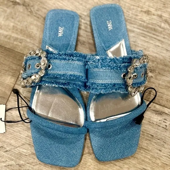 ZARA Embellished Slides
