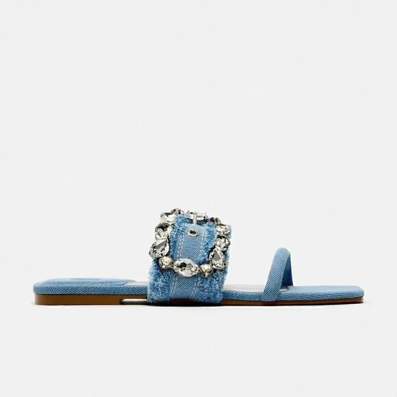 ZARA Embellished Slides