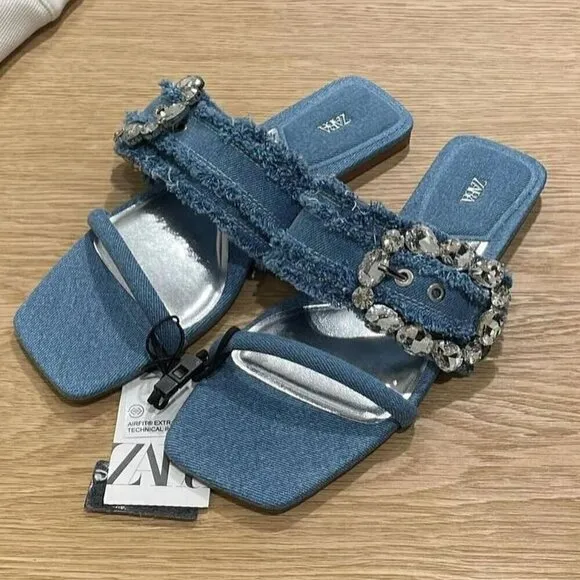 ZARA Embellished Slides