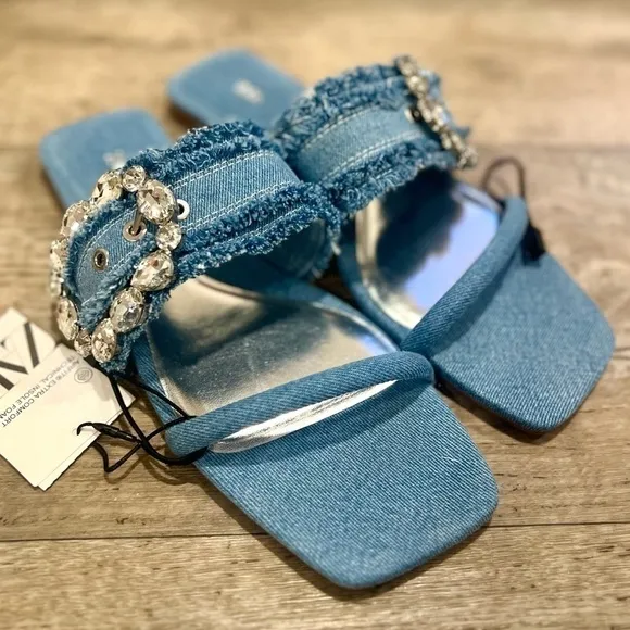 ZARA Embellished Slides