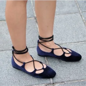 ZARA Flats with Tie Closure NWT