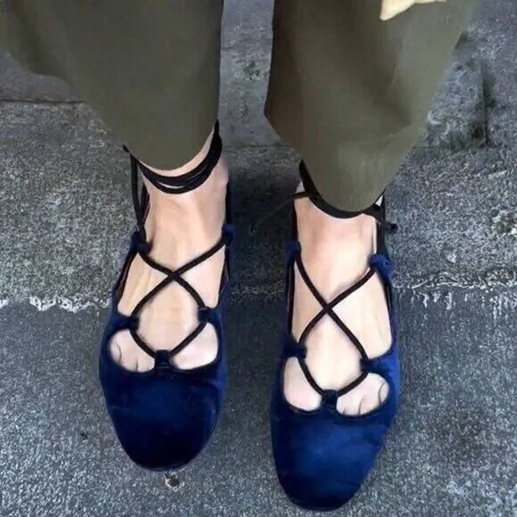 ZARA Flats with Tie Closure NWT
