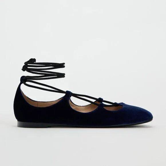 ZARA Flats with Tie Closure NWT
