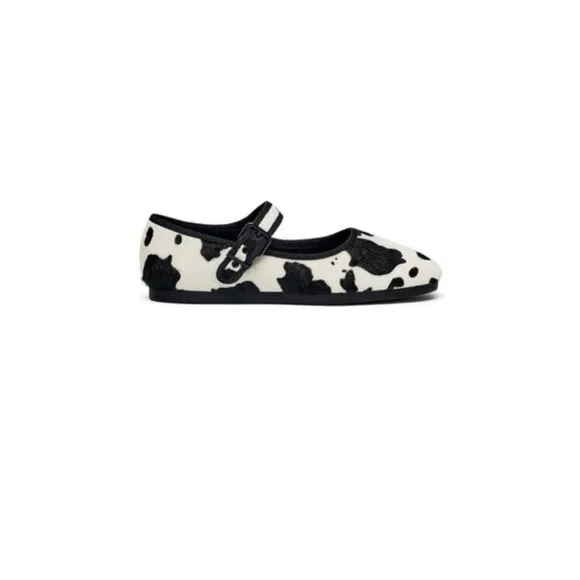 Zara Furskin Leather Ballet Flats