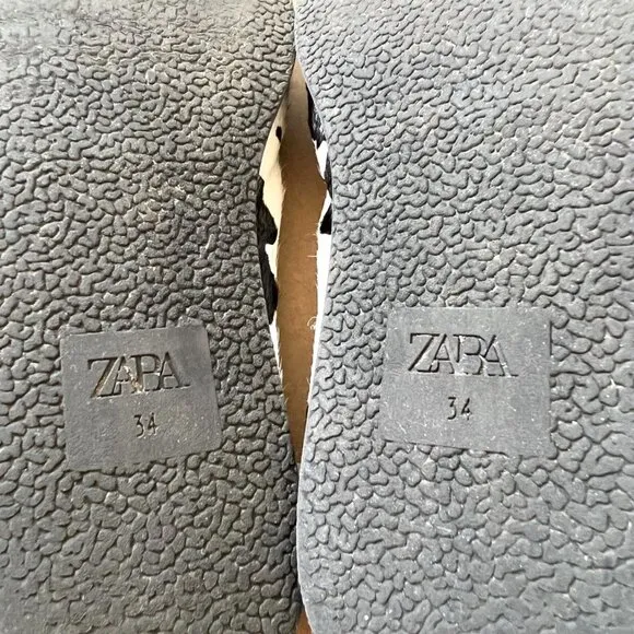 Zara Furskin Leather Ballet Flats