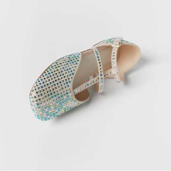 ZARA KIDS/ RHINESTONE BALLET FLATS