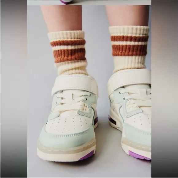 Zara Kids, White, MULTI-PIECED HIGH TOPS, size 8 little kid