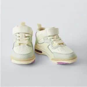 Zara Kids, White, MULTI-PIECED HIGH TOPS