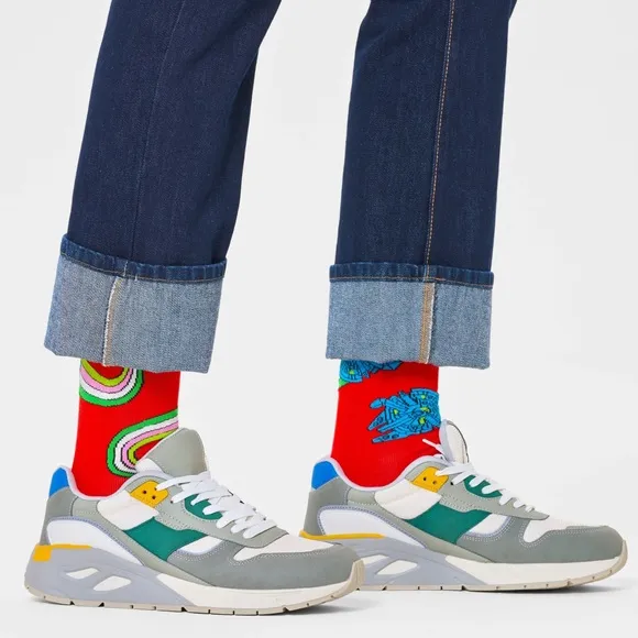 ZARA • Multicolor Chunky Sole Lightweight Sneakers Shoes Retro