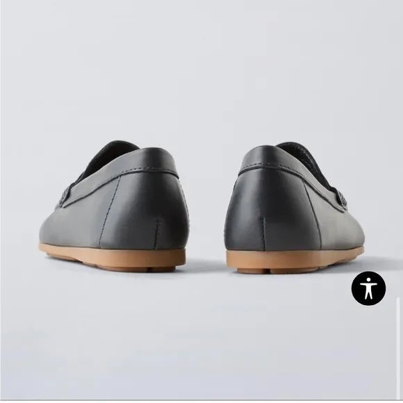 Zara NWT kids classic loafers navy